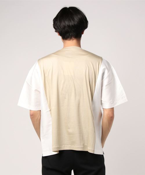 CIAOPANIC(チャオパニック)の「カラーブロックプルオーバー(Tシャツ/カットソー・メンズ・ホワイト/オリーブ/パープル・LARGE/MEDIUM)」の4枚目の写真