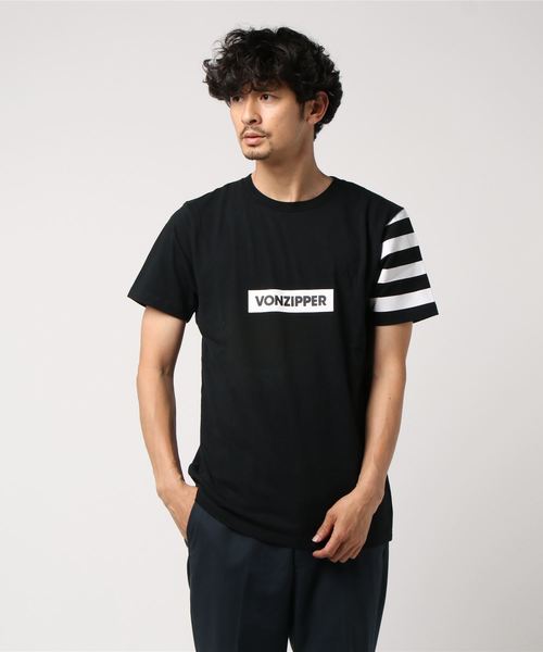 VONZIPPER(ボンジッパー)の「【直営店限定】VONZIPPER メンズ BOX TEE Tシャツ(Tシャツ/カットソー・メンズ・ブラック/ホワイト・SMALL/MEDIUM)」の2枚目の写真