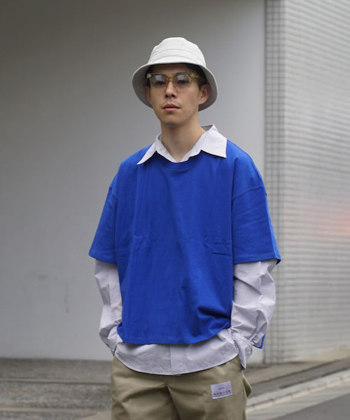 KAIKO(カイコー)の「KAIKO x FRUIT OF THE LOOM OBLONG T-SHIRT(Tシャツ/カットソー・メンズ・ホワイト/ブルー/ブラック/ライトパープル・S/M/L)」の1枚目の写真