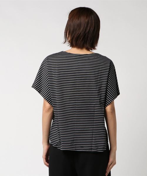 RIVE DROITE（リヴドロワ）の「シルケット天竺バーダーカットソー（Tシャツ/カットソー・レディース・ホワイト/ブラック・FREE）」の4枚目の写真