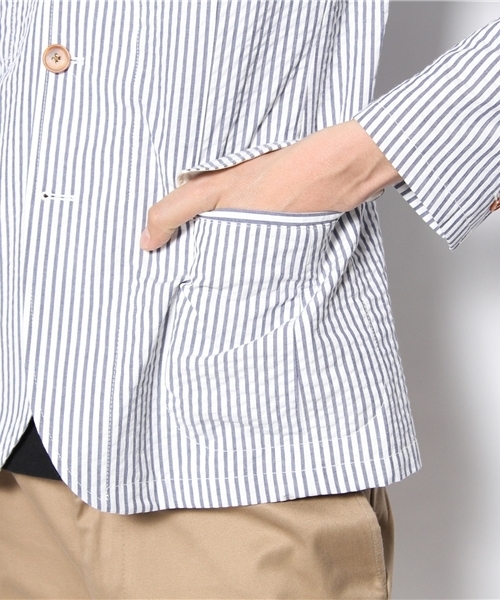 BEAUTY&YOUTH UNITED ARROWS（ビューティーアンドユースユナイテッドアローズ）の「BY シアサッカー 3ボタン ジャケット◆（テーラードジャケット・メンズ・ケリー/ロイヤルブルー・SMALL/MEDIUM/LARGE/X-LARGE）」の8枚目の写真