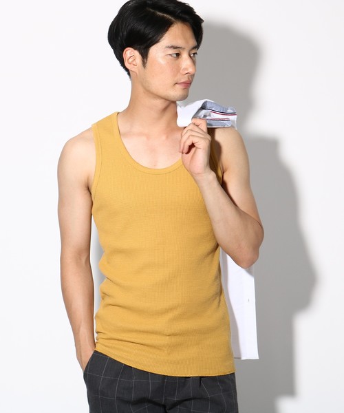 THE SHOP TK (ザ ショップ ティーケー )の「【吸水速乾】【セオアルファ糸採用】タンクトップ(タンクトップ)」|イエロー
