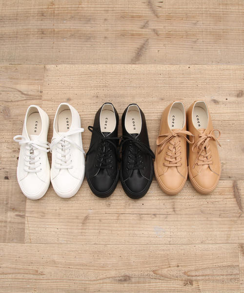 coen(コーエン)の「ワントーンスニーカー(スニーカー・レディース・ブラウン/ブラック/オフホワイト・SMALL/MEDIUM/LARGE)」の4枚目の写真