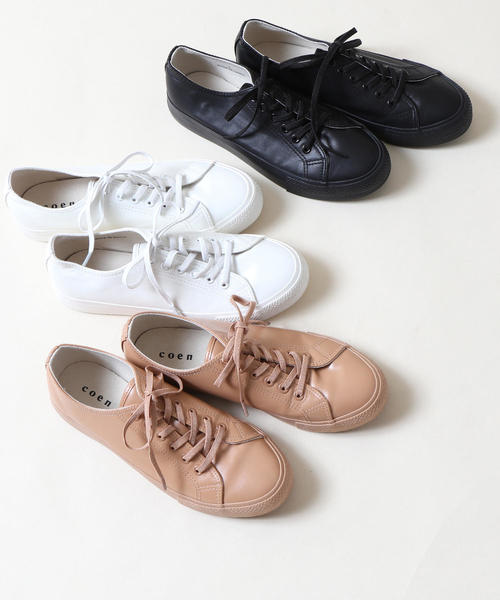 coen(コーエン)の「ワントーンスニーカー(スニーカー・レディース・ブラウン/ブラック/オフホワイト・SMALL/MEDIUM/LARGE)」の18枚目の写真