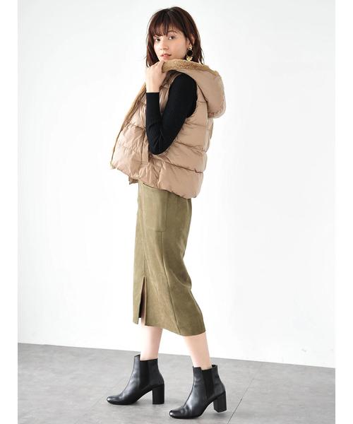 YECCA VECCA(イェッカヴェッカ)の「P.メリノウール2wayリブニット(ニット/セーター・レディース・ラベンダー/アイボリー/杢グレー/ブラック/ブラウン/イエロー・FREE)」の16枚目の写真