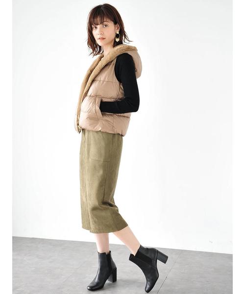 YECCA VECCA(イェッカヴェッカ)の「P.メリノウール2wayリブニット(ニット/セーター・レディース・ラベンダー/アイボリー/杢グレー/ブラック/ブラウン/イエロー・FREE)」の18枚目の写真