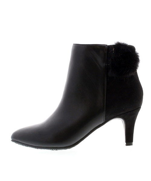 JELLY BEANS（ジェリービーンズ）の「ファーバックルショートブーツ(204-2324)JELLY BEANS(ジェリービーンズ)（ブーツ・レディース・ブラック/ダークブラウン/グレイッシュベージュ・LL/S/M/L）」の5枚目の写真