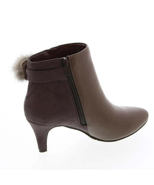 JELLY BEANS（ジェリービーンズ）の「ファーバックルショートブーツ(204-2324)JELLY BEANS(ジェリービーンズ)（ブーツ・レディース・ブラック/ダークブラウン/グレイッシュベージュ・LL/S/M/L）」の8枚目の写真