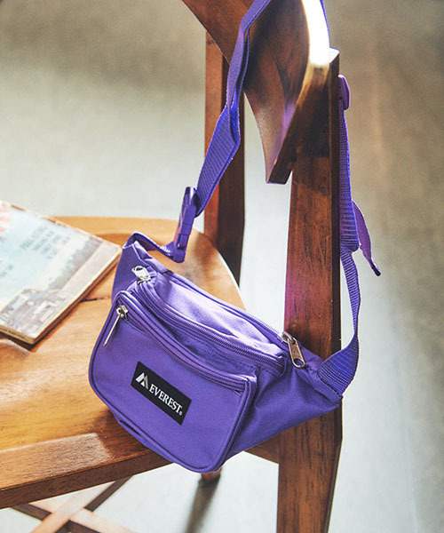 EVEREST（エベレスト）の「【EVEREST/エベレスト】Signature Waist Pack /ウエストバッグ（ボディバッグ/ウエストポーチ・レディース・ホワイト/ブラック/ダークグリーン/パープル/ネイビー/レッド/ピンク/ターコイズブルー/オレンジ/ブルー系その他2/ライトグリーン/ブルー系その他/オリーブ/コーラルピンク/ブラック系その他/ブラウン系カモフラージュ/グリーン系カモフラージュ・FREE）」の11枚目の写真