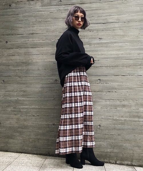 PAGEBOY（ページボーイ）の「チェックプリーツスカート（スカート・レディース・ブラウン/レッド/ブルー・FREE）」の9枚目の写真