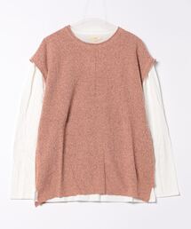 【Revo.】ニットベスト × I.S Tee リアルレイヤード/リアルレイヤードTシャツ/メンズ
