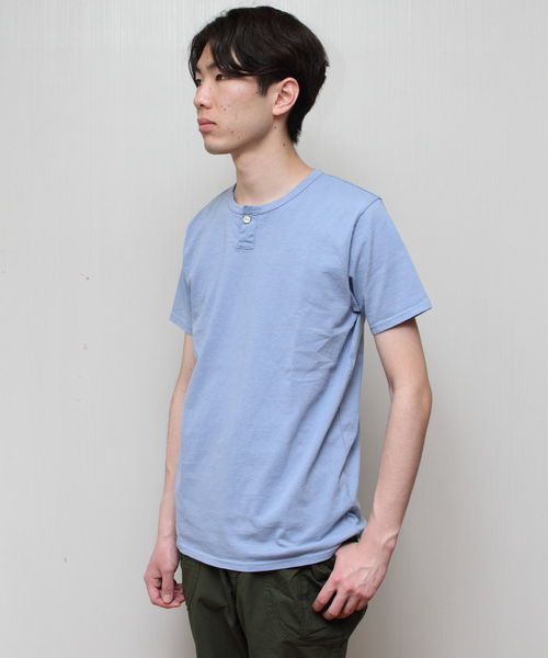 EEL（イール）の「EEL / イール 別注 陶器ボタンのヘンリー（Tシャツ/カットソー・メンズ・ホワイト/グレー/サックスブルー・M/L/XL/XS）」の22枚目の写真