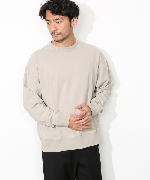 ADAM ET ROPE'（アダムエロペ）の「度詰めスウェットプルオーバー(長袖)（Tシャツ/カットソー・メンズ・ネイビー/グリーン系その他/イエロー系その他・M/L）」の3枚目の写真