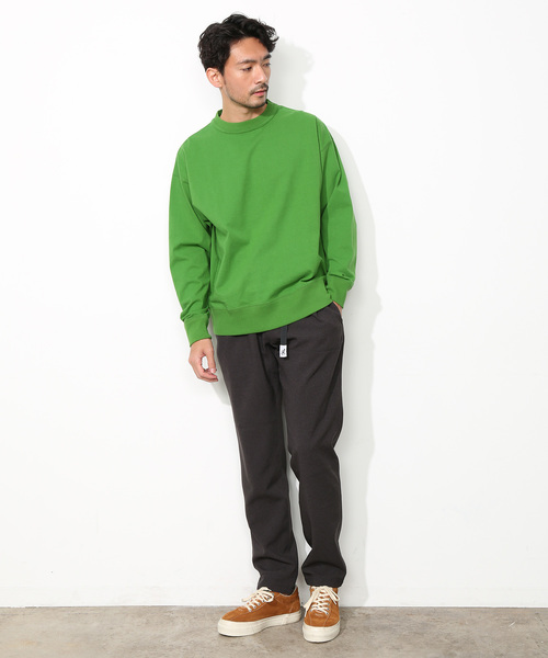 ADAM ET ROPE'（アダムエロペ）の「度詰めスウェットプルオーバー(長袖)（Tシャツ/カットソー・メンズ・ネイビー/グリーン系その他/イエロー系その他・M/L）」の6枚目の写真