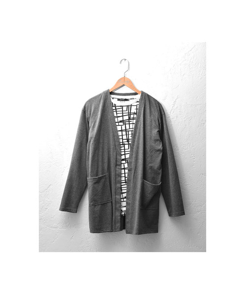 MinoriTY（マイノリティ）の「2枚セット/ロングカーデ+Tシャツ/アンサンブル（カーディガン/ボレロ・メンズ・ブラック/ブラック系その他/グレー系その他/チャコール・M/L）」の13枚目の写真