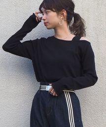 tiptop | ワイドリブワンショルダープルオーバー【ZOZOTOWN限定アイテム】(Tシャツ/カットソー)