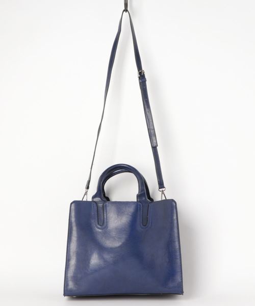 STYLEBLOCK（スタイルブロック）の「PUレザー2WAYショルダーバック（ショルダーバッグ・レディース・ブラック/ネイビー/ブラウン/グレー/ピンク/グリーン/ワインレッド/ブラウン系その他・FREE）」の6枚目の写真