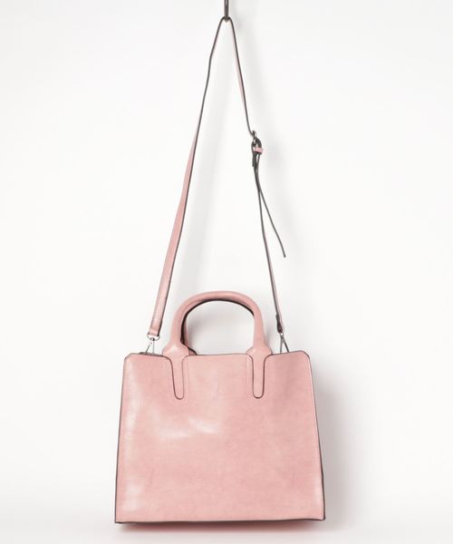 STYLEBLOCK（スタイルブロック）の「PUレザー2WAYショルダーバック（ショルダーバッグ・レディース・ブラック/ネイビー/ブラウン/グレー/ピンク/グリーン/ワインレッド/ブラウン系その他・FREE）」の7枚目の写真