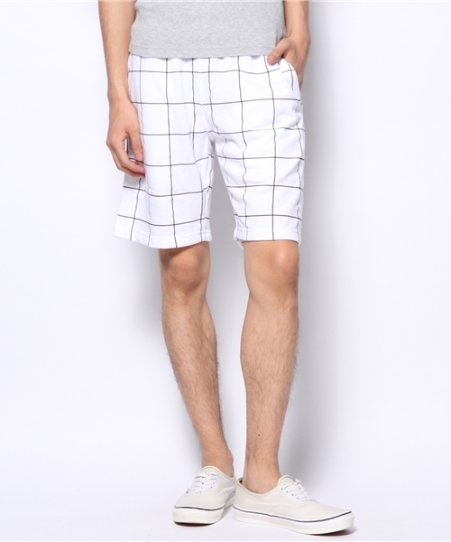 WEGO(ウィゴー)の「WEGO/ウィンドウペンショーツ(その他パンツ・メンズ・ホワイト/ネイビー・LARGE/MEDIUM)」の1枚目の写真