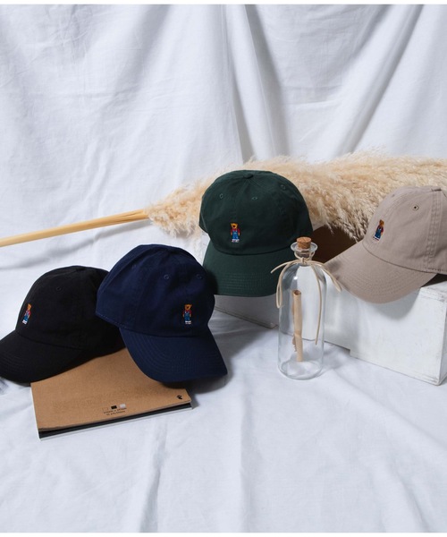 WEGO（ウィゴー）の「WEGO/ベア刺繍LowCap（キャップ・メンズ・ブラック/ダークグリーン/ネイビー/ダークベージュ/ベージュ・FREE）」の15枚目の写真