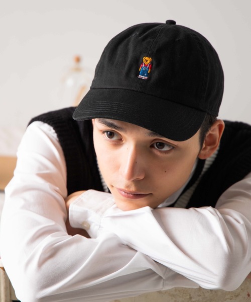 WEGO（ウィゴー）の「WEGO/ベア刺繍LowCap（キャップ・メンズ・ブラック/ダークグリーン/ネイビー/ダークベージュ/ベージュ・FREE）」の10枚目の写真