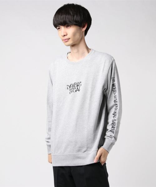 DOUBLE STEAL(ダブルスティール)の「One Hand Painted トレーナー(スウェット・メンズ・ブラック/レッド/トップグレー/ネイビー・MEDIUM/LARGE/X-LARGE)」の10枚目の写真