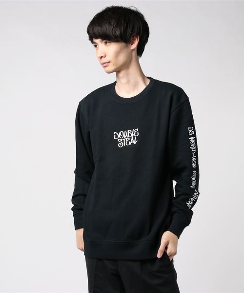 DOUBLE STEAL(ダブルスティール)の「One Hand Painted トレーナー(スウェット・メンズ・ブラック/レッド/トップグレー/ネイビー・MEDIUM/LARGE/X-LARGE)」の9枚目の写真