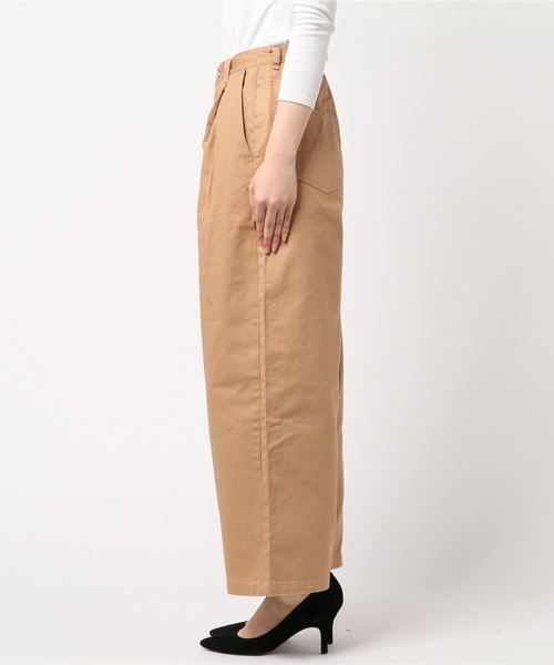 STYLEBLOCK(スタイルブロック)の「ツイルハイウエストワイドパンツ(その他パンツ・レディース・ブラック/ベージュ/パープル/ブラウン/カーキ・M)」の6枚目の写真