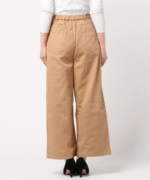 STYLEBLOCK(スタイルブロック)の「ツイルハイウエストワイドパンツ(その他パンツ・レディース・ブラック/ベージュ/パープル/ブラウン/カーキ・M)」の7枚目の写真