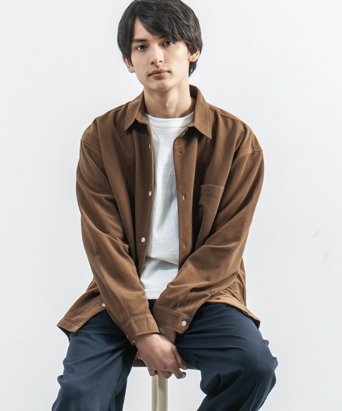 Rocky Monroe（ロッキーモンロー）の「コーデュロイ オーバーサイズ シャツ（シャツ/ブラウス・メンズ・ブラック/ベージュ/ブラウン/ブラウン系その他/ブラウン系その他2/ブラウン系その他3・M/L/XL）」の3枚目の写真
