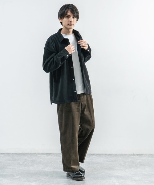 Rocky Monroe（ロッキーモンロー）の「コーデュロイ オーバーサイズ シャツ（シャツ/ブラウス・メンズ・ブラック/ベージュ/ブラウン/ブラウン系その他/ブラウン系その他2/ブラウン系その他3・M/L/XL）」の19枚目の写真