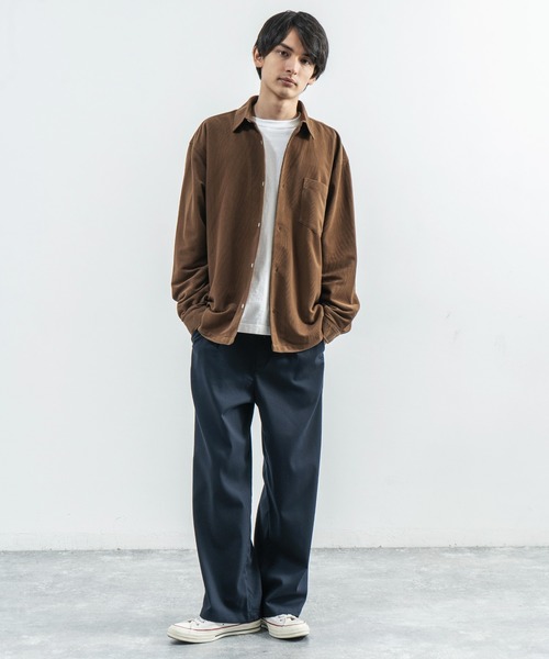 Rocky Monroe（ロッキーモンロー）の「コーデュロイ オーバーサイズ シャツ（シャツ/ブラウス・メンズ・ブラック/ベージュ/ブラウン/ブラウン系その他/ブラウン系その他2/ブラウン系その他3・M/L/XL）」の16枚目の写真