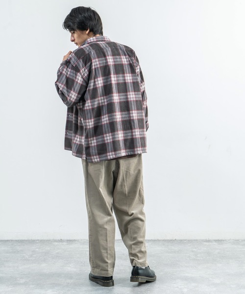 Rocky Monroe（ロッキーモンロー）の「コーデュロイ オーバーサイズ シャツ（シャツ/ブラウス・メンズ・ブラック/ベージュ/ブラウン/ブラウン系その他/ブラウン系その他2/ブラウン系その他3・M/L/XL）」の12枚目の写真
