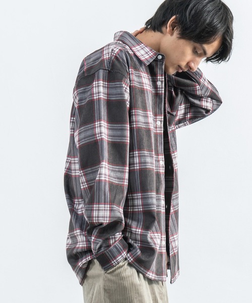 Rocky Monroe（ロッキーモンロー）の「コーデュロイ オーバーサイズ シャツ（シャツ/ブラウス・メンズ・ブラック/ベージュ/ブラウン/ブラウン系その他/ブラウン系その他2/ブラウン系その他3・M/L/XL）」の11枚目の写真