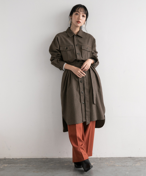 LOWRYS FARM（ローリーズファーム）の「ウールライクスラックスパンツ　857366（スラックス・レディース・ダークブラウン/イエロー/ブラウン/ホワイト系その他・MEDIUM/LARGE）」の7枚目の写真