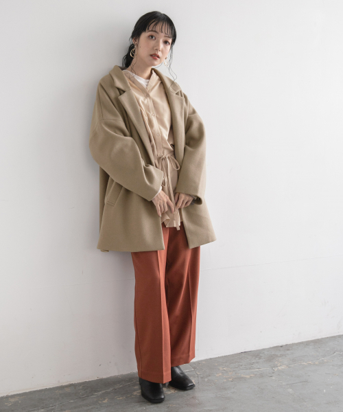 LOWRYS FARM（ローリーズファーム）の「ウールライクスラックスパンツ　857366（スラックス・レディース・ダークブラウン/イエロー/ブラウン/ホワイト系その他・MEDIUM/LARGE）」の5枚目の写真