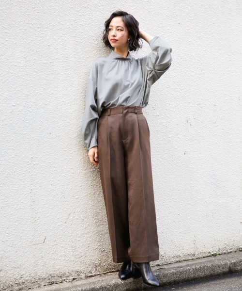 LOWRYS FARM（ローリーズファーム）の「ウールライクスラックスパンツ　857366（スラックス・レディース・ダークブラウン/イエロー/ブラウン/ホワイト系その他・MEDIUM/LARGE）」の18枚目の写真