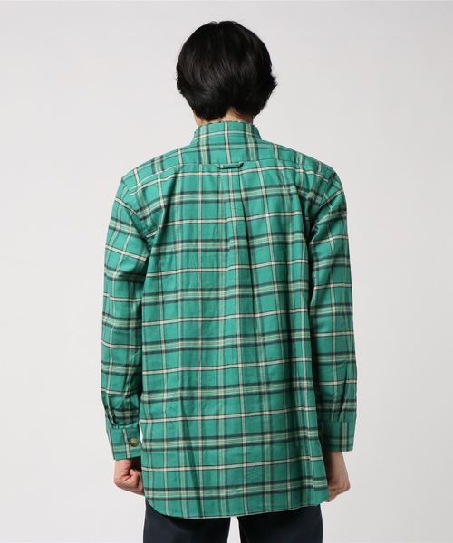 YOTA TOKI(ヨータトキ)の「【YOTA TOKI】ヨータ トキ/CUT-OFF BAND COLLAR SHIRT(シャツ/ブラウス・メンズ・ホワイト/グリーン・2/3)」の4枚目の写真