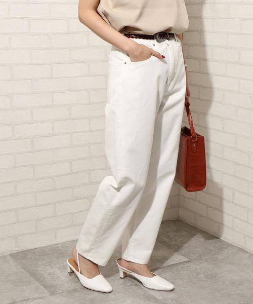 coen（コーエン）の「USAコットンコクーンデニムパンツホワイト（デニムパンツ・レディース・ホワイト・MEDIUM/SMALL/LARGE）」の2枚目の写真