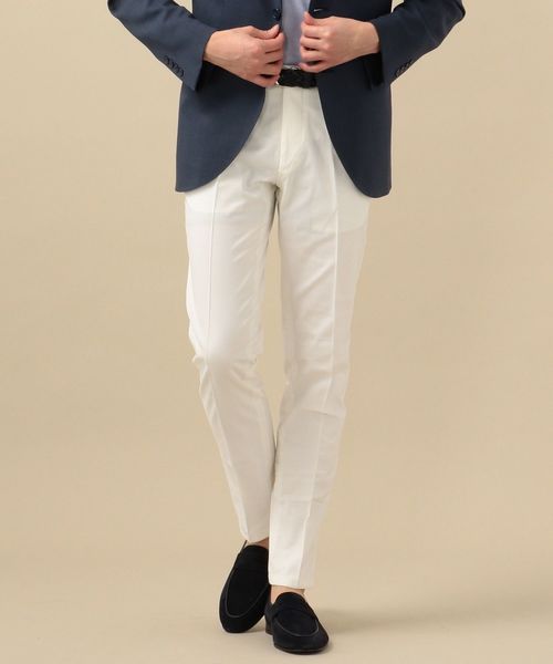 SHIPS（シップス）の「SD: コットン バーズアイ パンツ（スラックス・メンズ・ホワイト/スカイブルー/ライトグリーン/ライトカーキ/ネイビー/ロイヤルブルー・50/42/46/44/48/52）」の2枚目の写真