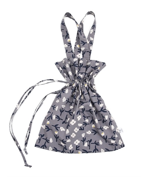 POU DOU DOU（プードゥドゥ）の「フラワープリント巾着バッグ（トートバッグ・レディース・ダークグレー/ネイビー・8）」の9枚目の写真