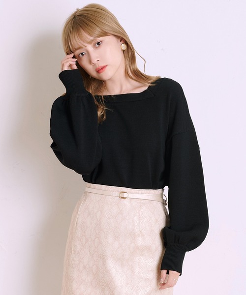 one after another NICE CLAUP（ワンアフターアナザーナイスクラップ）の「前後2Way カーディガン（カーディガン/ボレロ・レディース・ブラック/パープル/カーキ/アイボリー/ピンクベージュ・FREE）」の3枚目の写真