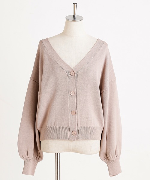 one after another NICE CLAUP（ワンアフターアナザーナイスクラップ）の「前後2Way カーディガン（カーディガン/ボレロ・レディース・ブラック/パープル/カーキ/アイボリー/ピンクベージュ・FREE）」の20枚目の写真