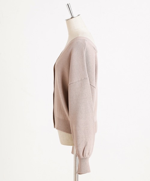 one after another NICE CLAUP（ワンアフターアナザーナイスクラップ）の「前後2Way カーディガン（カーディガン/ボレロ・レディース・ブラック/パープル/カーキ/アイボリー/ピンクベージュ・FREE）」の17枚目の写真