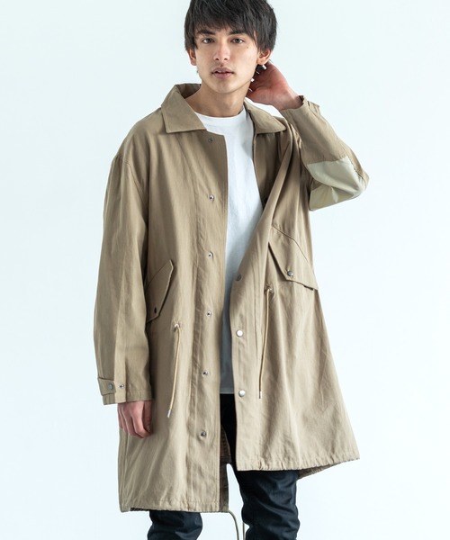 セール ビッグシルエット モッズライク ナイロン 切替 ロングミリタリーコート モッズコート Revo レボ のファッション通販 Zozotown