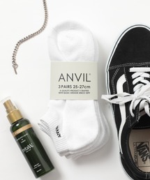 ANVIL(AB)́yANVILz3pbN AN\bNX/3P Ankle Socks/ANS030 MURS(\bNX/C)