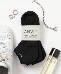 ANVIL(AB)́yANVILz3pbN AN\bNX/3P Ankle Socks/ANS030 MURS(\bNX/C)