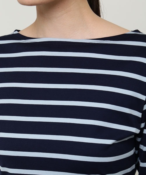 SUNSPEL(サンスペル)の「SUNSPEL / WOMEN’S Q82 STRIPE(Tシャツ/カットソー・レディース・ネイビー・1/2/3)」の2枚目の写真