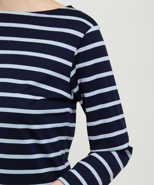 SUNSPEL(サンスペル)の「SUNSPEL / WOMEN’S Q82 STRIPE(Tシャツ/カットソー・レディース・ネイビー・1/2/3)」の4枚目の写真