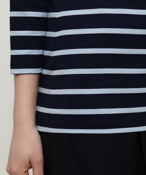 SUNSPEL(サンスペル)の「SUNSPEL / WOMEN’S Q82 STRIPE(Tシャツ/カットソー・レディース・ネイビー・1/2/3)」の9枚目の写真